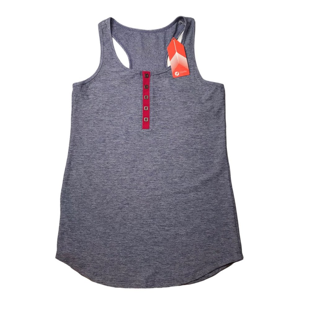 New NWT Oiselle Tank Top with Henley Buttons Sleeveless Size Women's 6 Lavender
